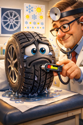 Opona pomiar głębokości bieżnika